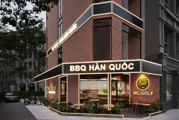 Thiết kế ngoại thất nhà hàng BBQ Hàn Quốc NT24501