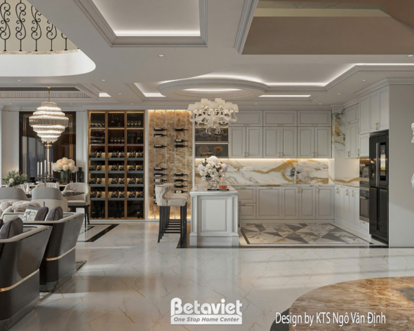 Thiết kế phòng bếp căn hộ Penthouses hiện đại NT24561