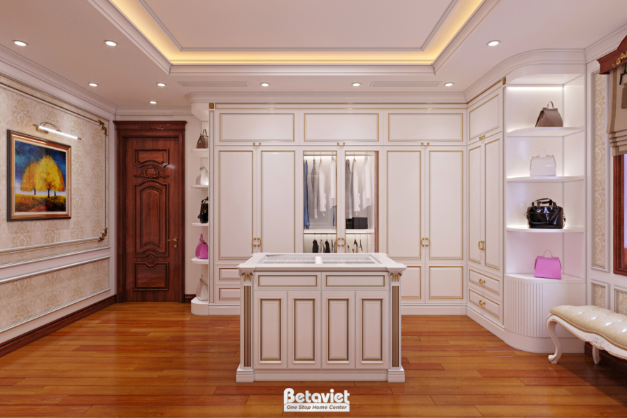 Mẫu nội thất tân cổ điển biệt thự gỗ KĐT The Manor Mỹ Đình NT21126