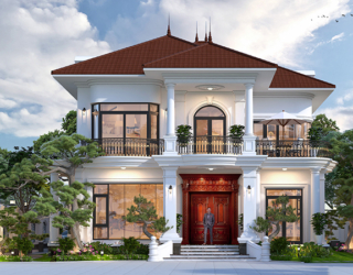 Thiết kế biệt thự kiểu Nhật 2 tầng tân cổ điển tại Hà Nội KT2008871