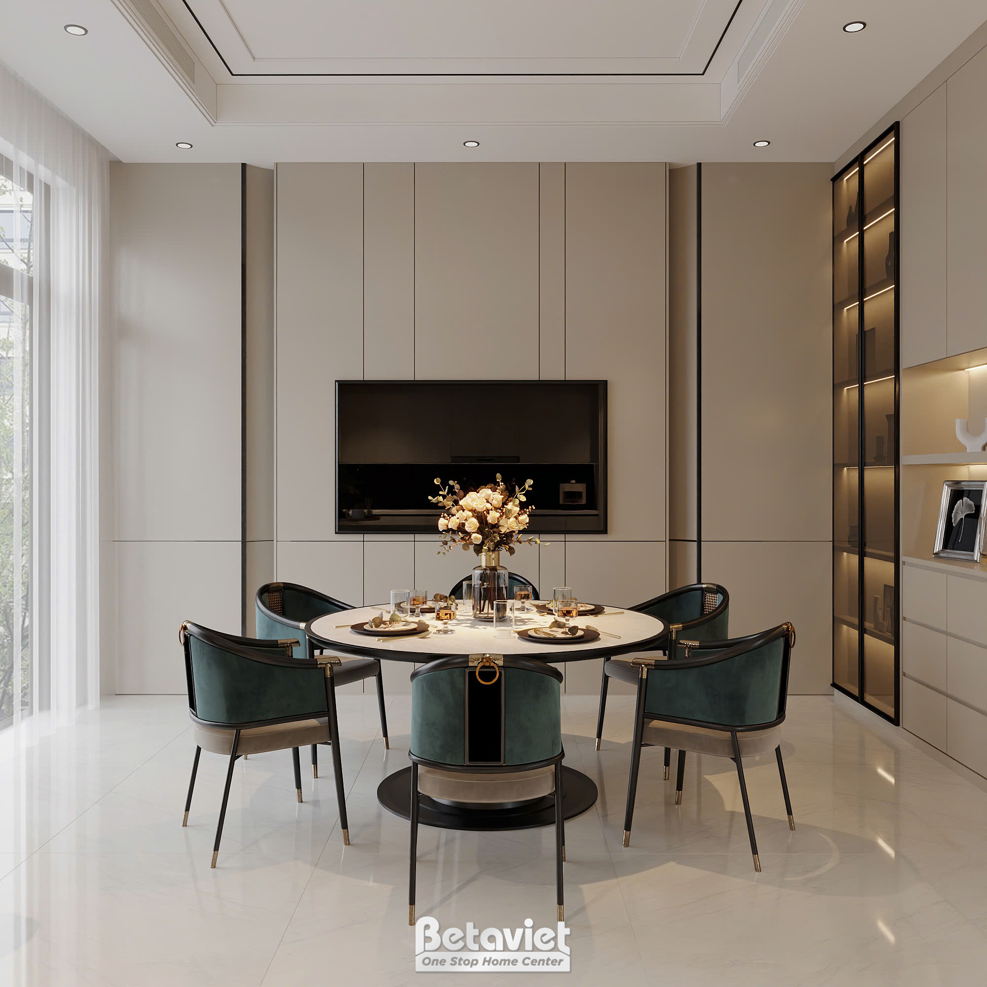 Mẫu nội thất phòng bếp truyền thống KĐT Him Lam NT2008394