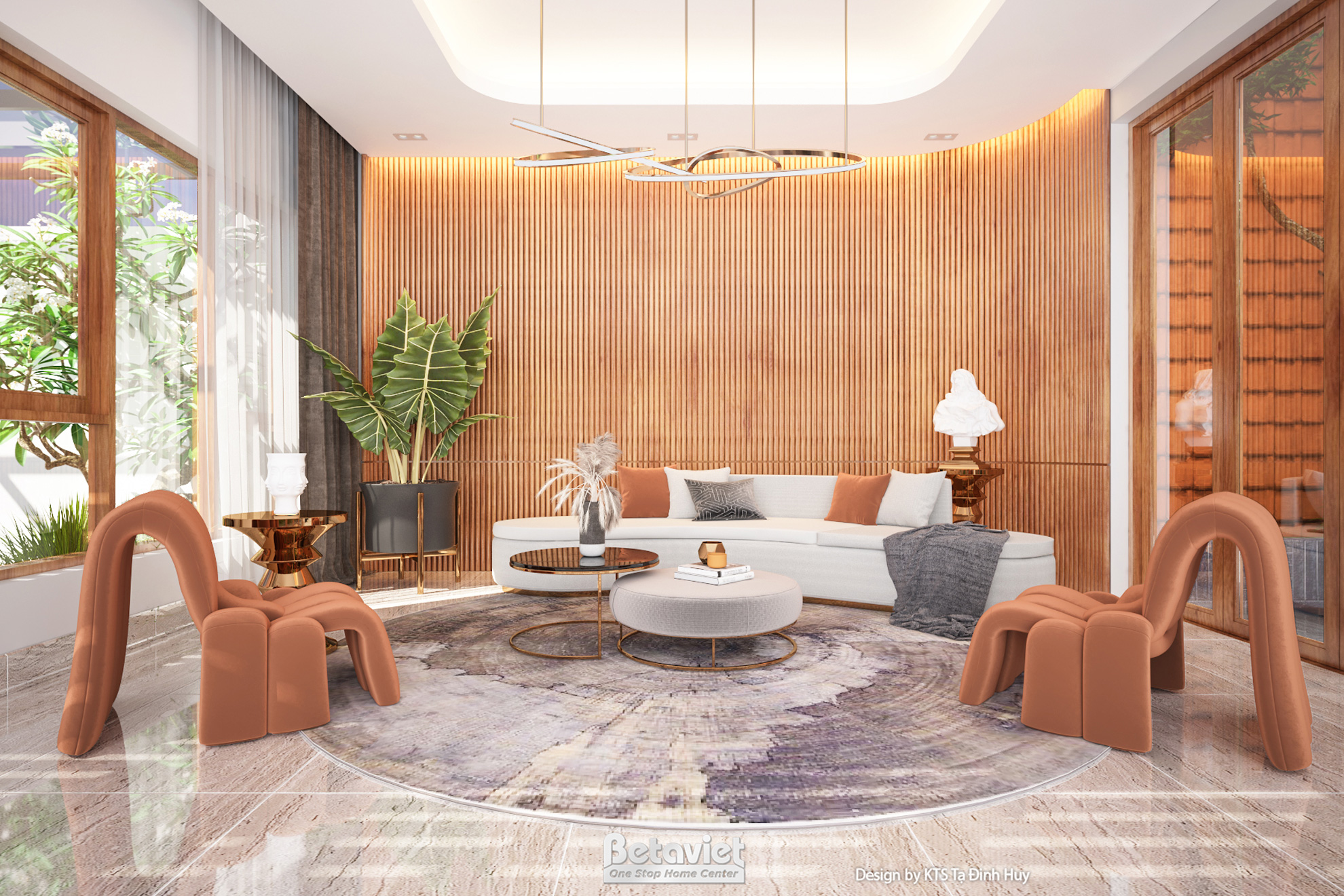Mẫu thiết kế nội thất biệt thự liền kề Tropical Modern NT24554