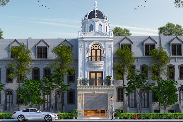 Tìm hiểu thiết kế ngoại thất mẫu biệt thự phố 9 x 16m