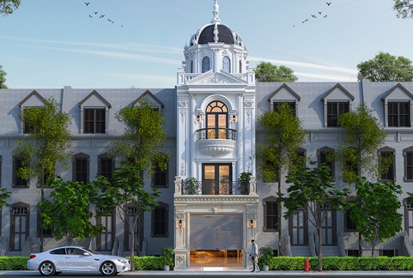 Tìm hiểu thiết kế ngoại thất mẫu biệt thự phố 9 x 16m