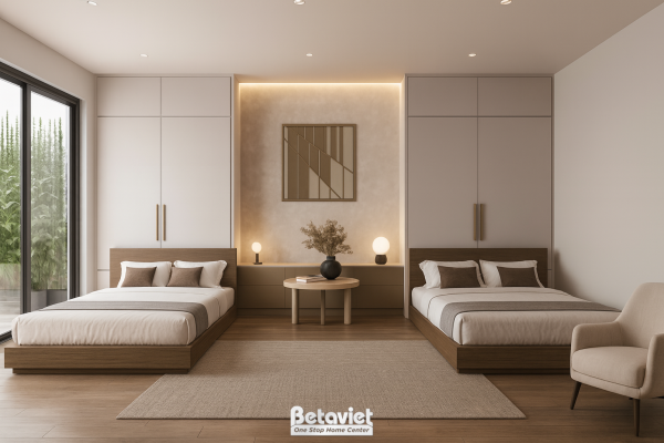 15 mẫu thiết kế nội thất phòng ngủ khách sạn đẹp xuất sắc