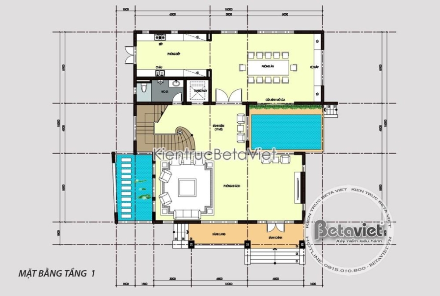 Thiết kế chi tiết bản vẽ phòng bếp chuẩn từng centimet