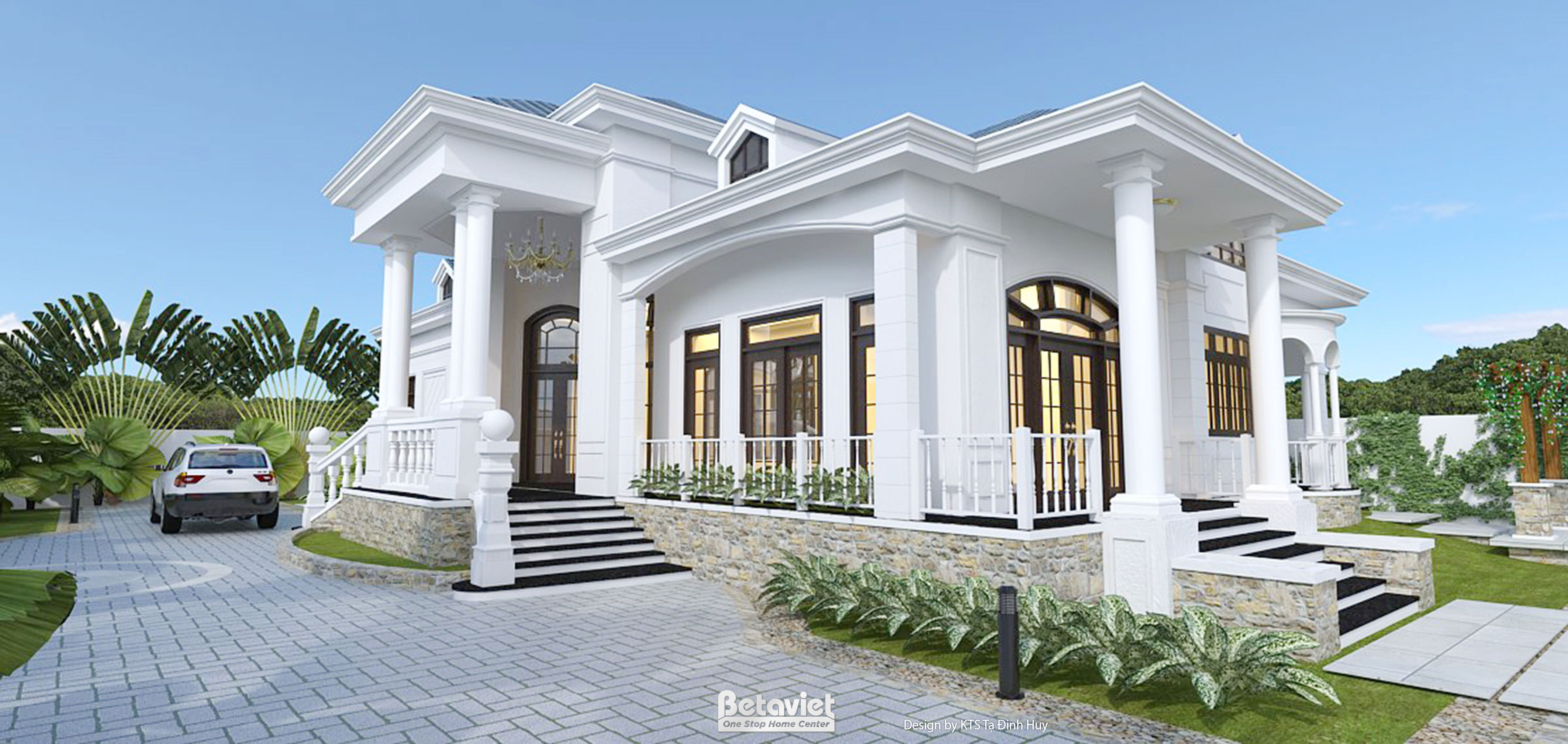 biệt thự 3 tầng phong cách tân cổ điển tại Nghệ An