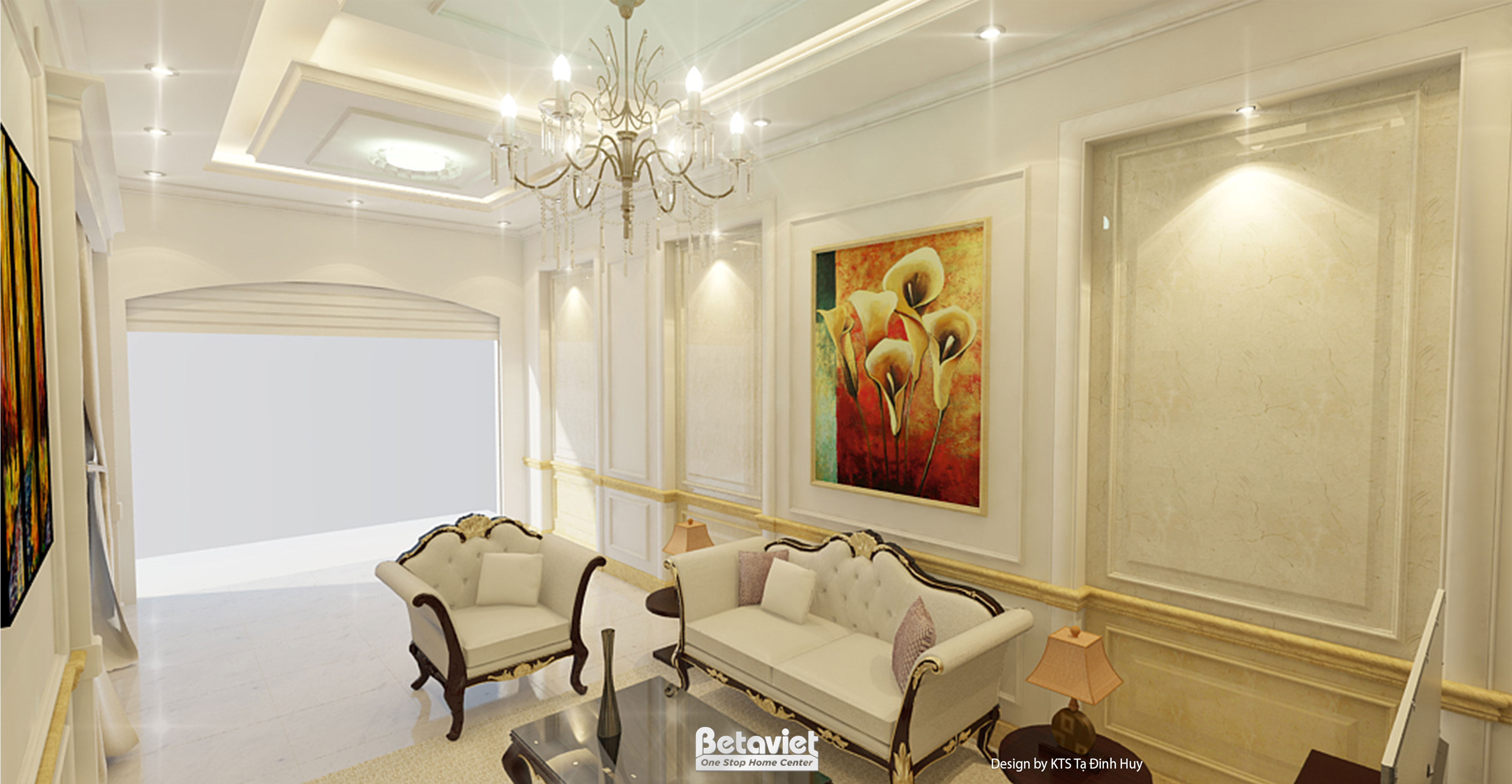 Thiết kế nội thất căn hộ tân cổ điển NT24551