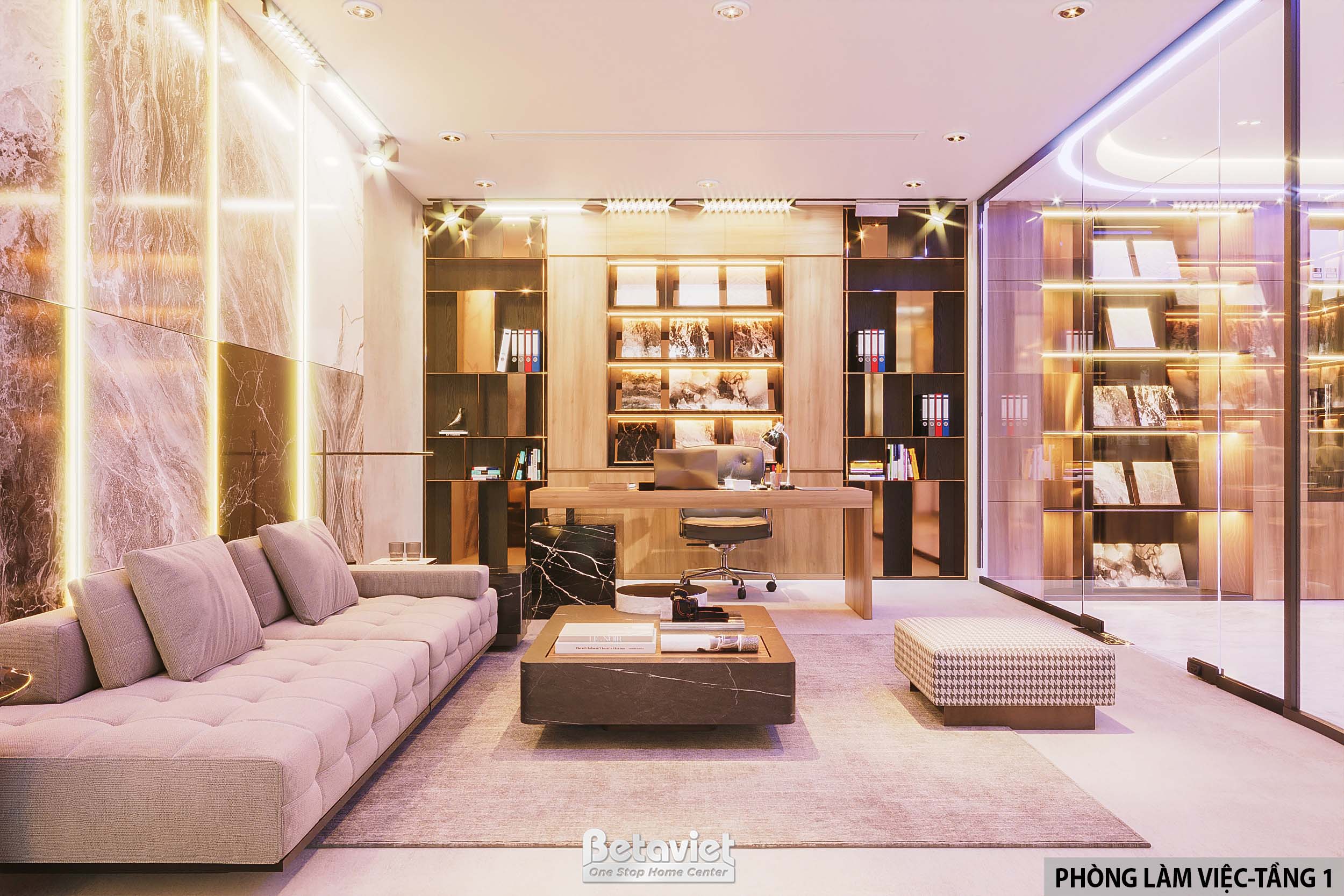 Thiết kế nội thất văn phòng làm việc công ty VN Home NT8001409