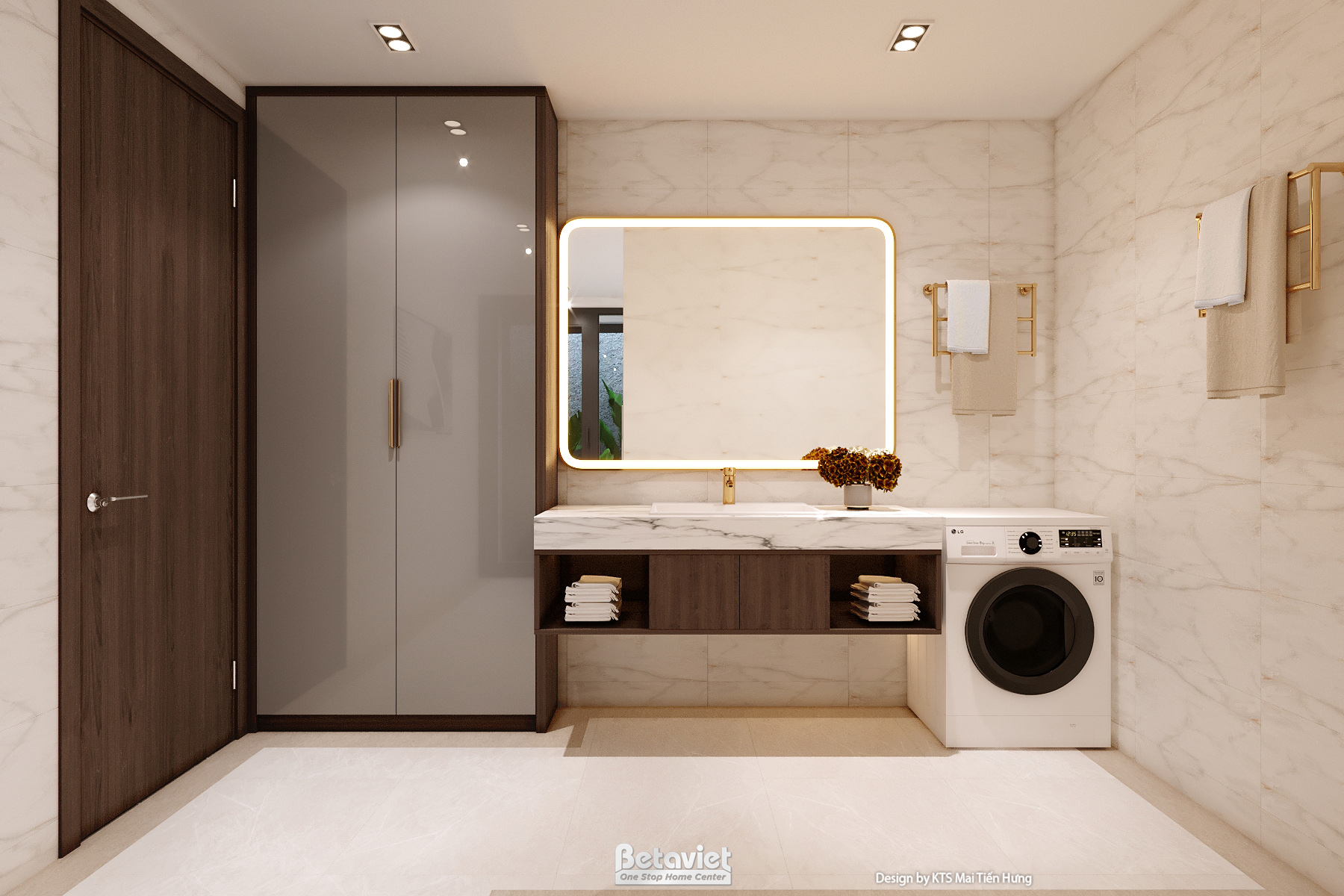 Thiết kế phòng tắm biệt thự phong cách hiện đại NT24556