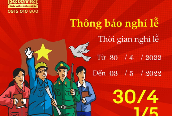 Betaviet thông báo lịch nghỉ lễ 30/4 & 1/5