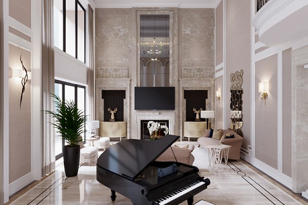 Xu hướng thiết kế nội thất chung cư tân cổ điển hiện đại 2025