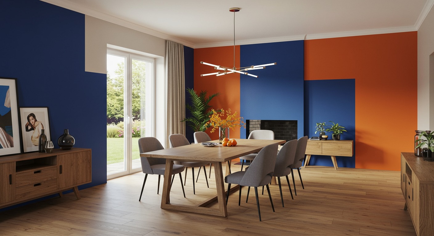 phong cách thiết kế nội thất color block