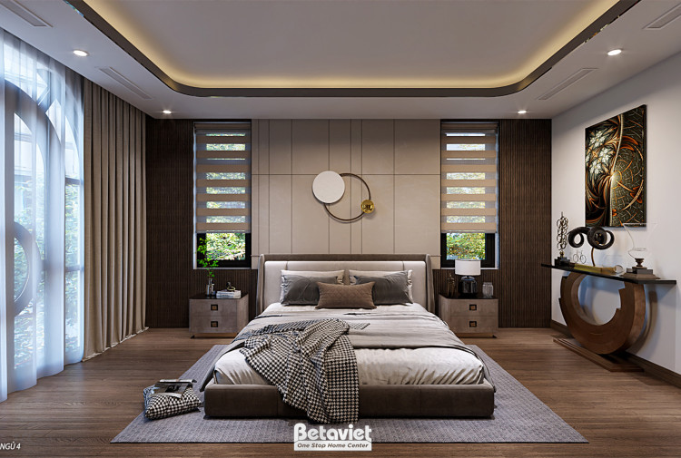 Thiết kế nội thất phòng ngủ tân cổ điển biệt thự NT2009235