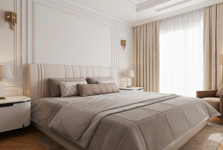 Thiết kế phòng ngủ căn hộ Art Deco KĐT Vinhomes Ocean Park NT25707