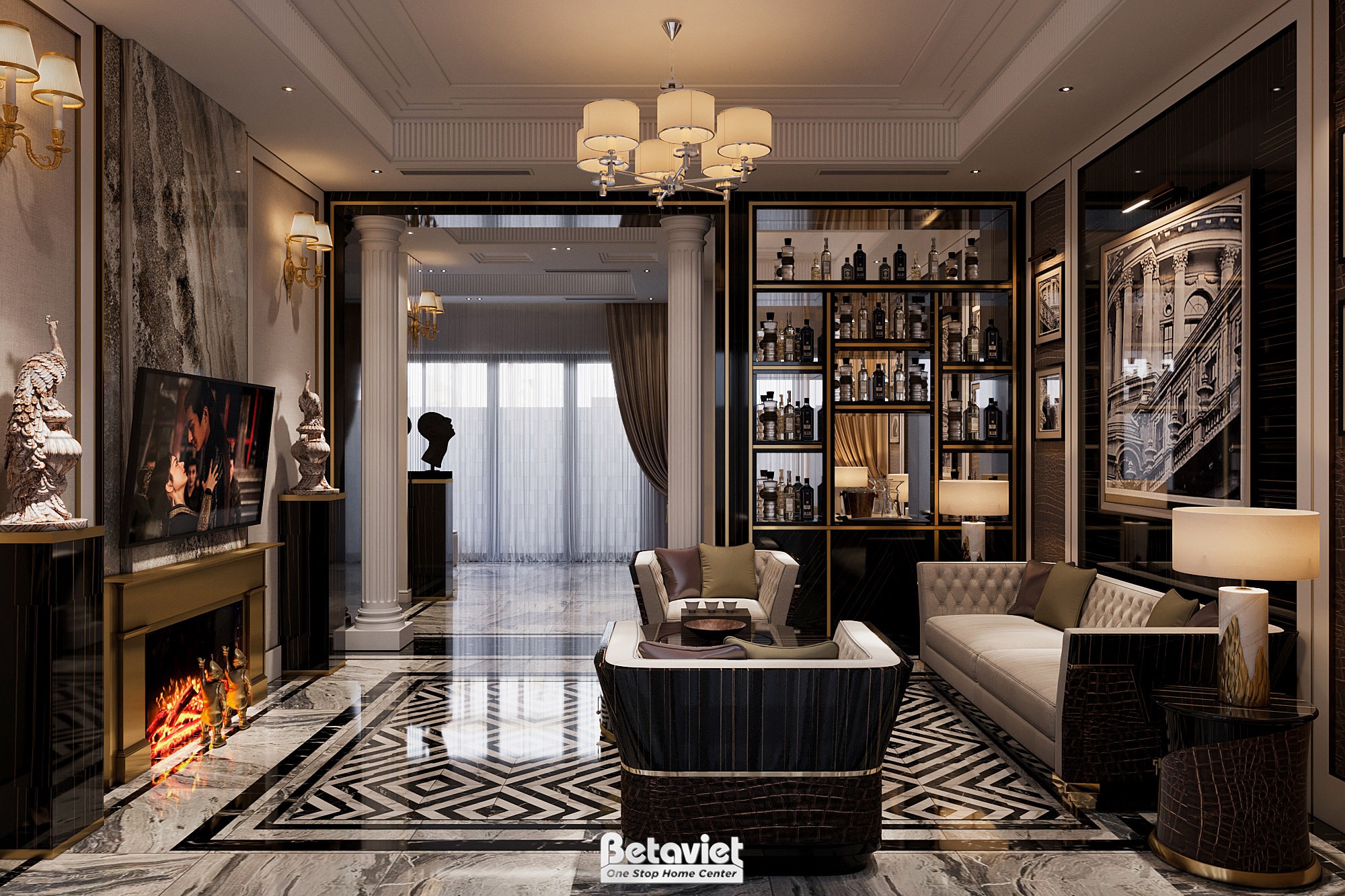 Bố trí phòng khách nhà ống hợp lý