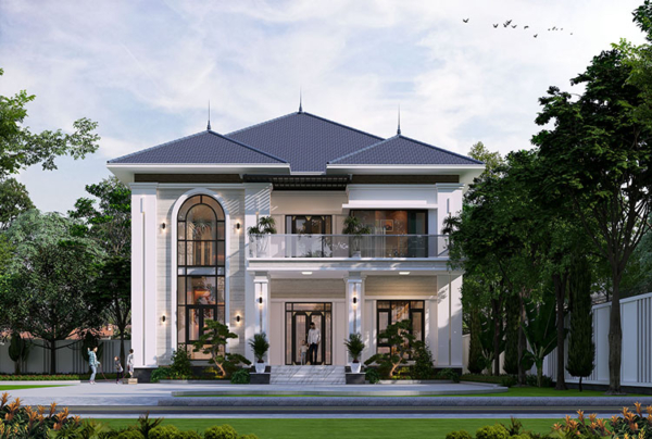 Mẫu biệt thự phong cách hiện đại 2 tầng tại Phú Thọ KT8002312