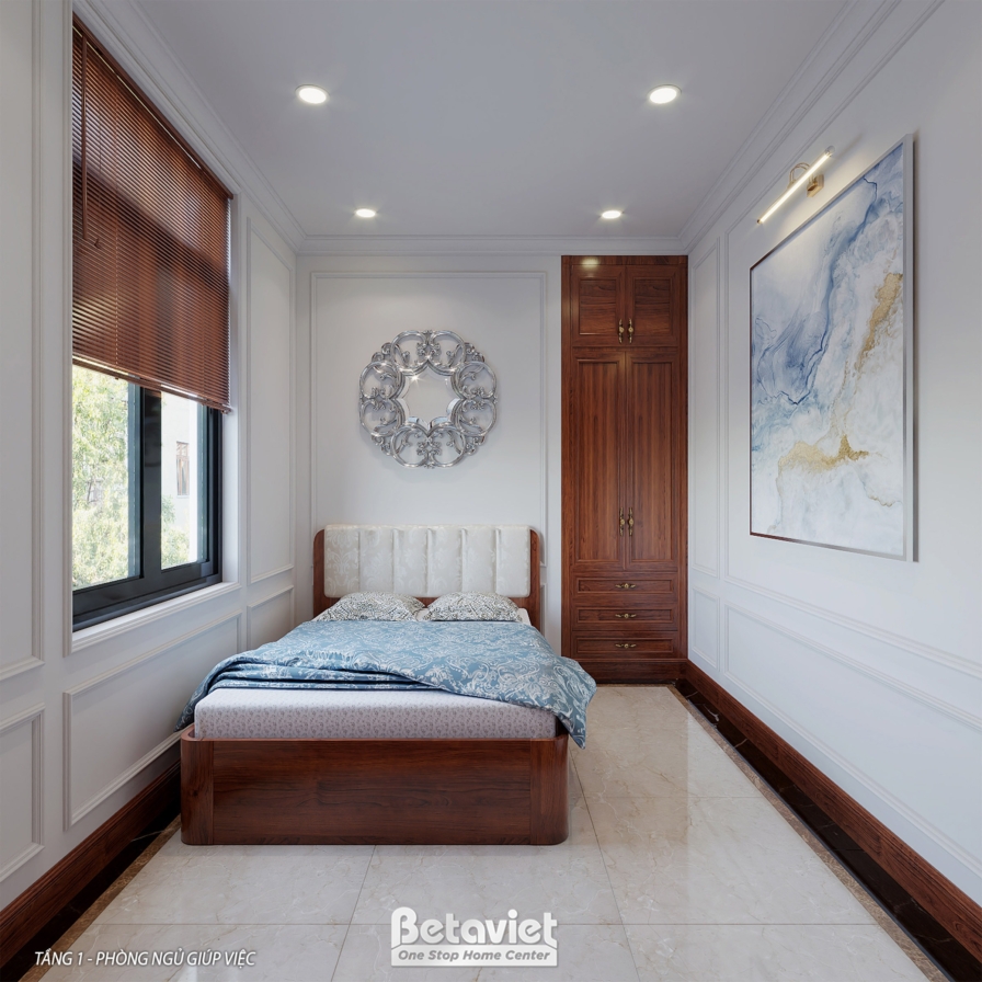 thiết kế phòng ngủ màu trắng