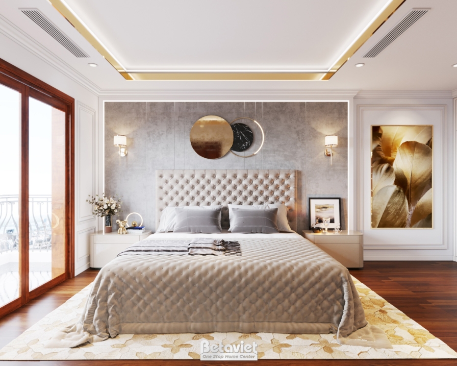 thiết kế phòng ngủ màu trắng