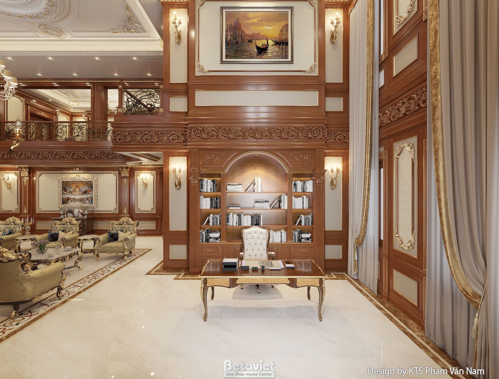 Home office thiết kế sang trọng