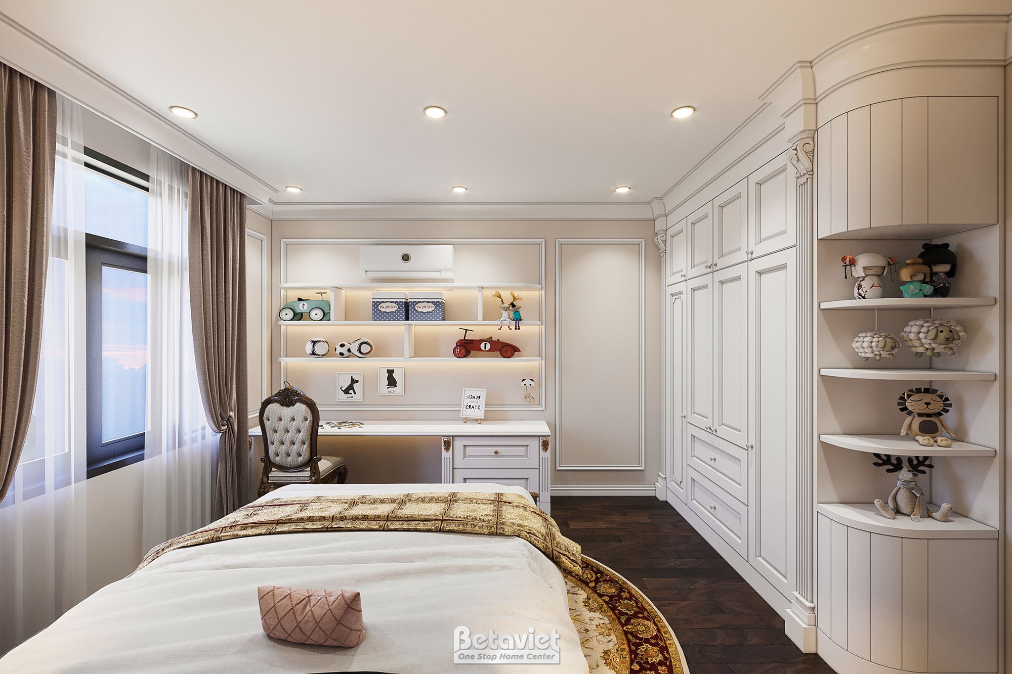 Hệ tủ quần áo gỗ tự nhiên