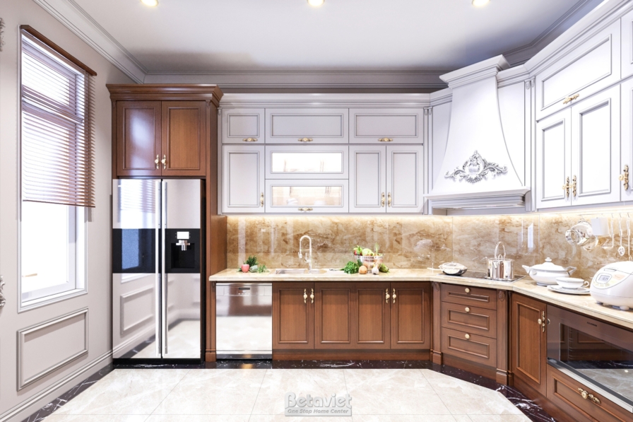 Tuyển chọn những mẫu tủ bếp gỗ tự nhiên đẹp đủ mọi phong cách