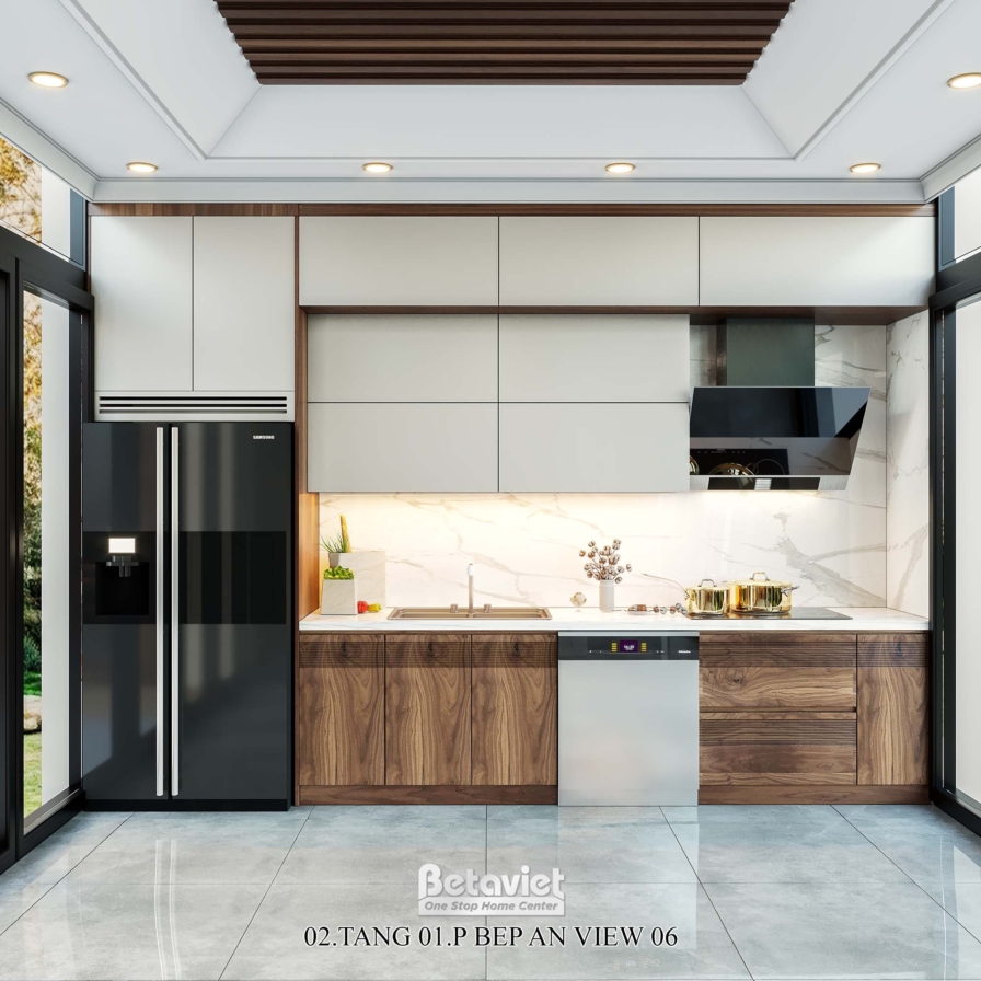 Tuyển chọn những mẫu tủ bếp gỗ tự nhiên đẹp đủ mọi phong cách