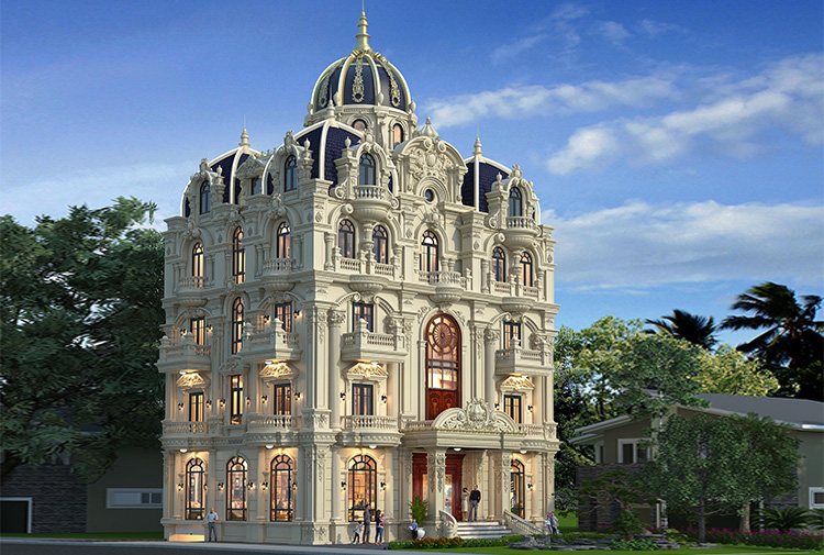 Mẫu thiết kế lâu đài phong cách cổ điển tại Hòa Bình KT2009313-1