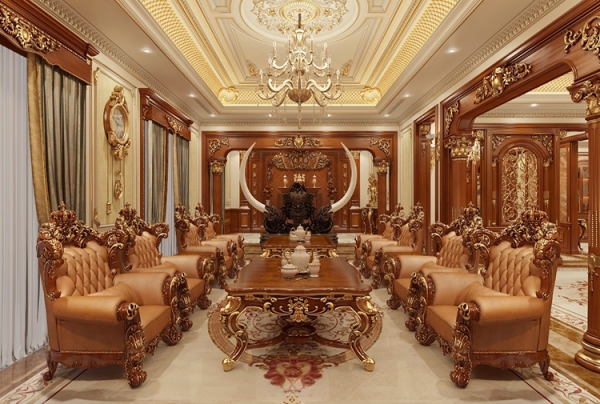 Mẫu thiết kế nội thất biệt thự tân cổ điển tại Hòa Bình NT2009313-1C
