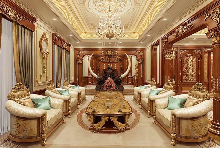 Mẫu thiết kế nội thất biệt thự tân cổ điển tại Hòa Bình NT2009313-1B