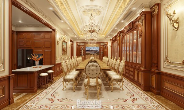 Mẫu nội thất phòng ăn biệt thự tân cổ điển tại Hòa Bình NT2009313-1B