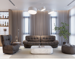 Thiết kế phòng khách tối giản – Xu hướng sống hiện đại cùng Betaviet