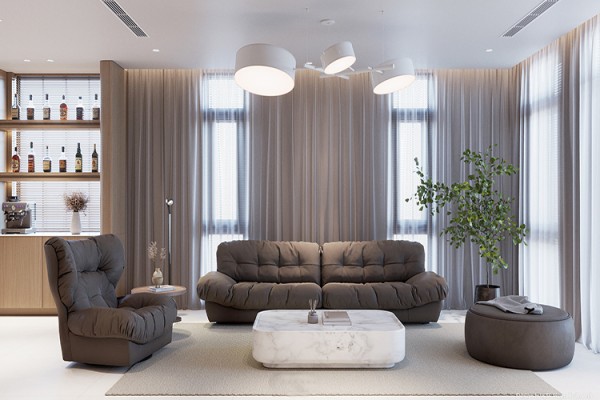 Thiết kế phòng khách tối giản – Xu hướng sống hiện đại cùng Betaviet