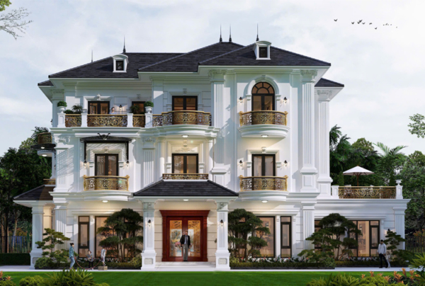 Thiết kế biệt thự phong cách tân cổ điển tại Bắc Ninh KT5004451