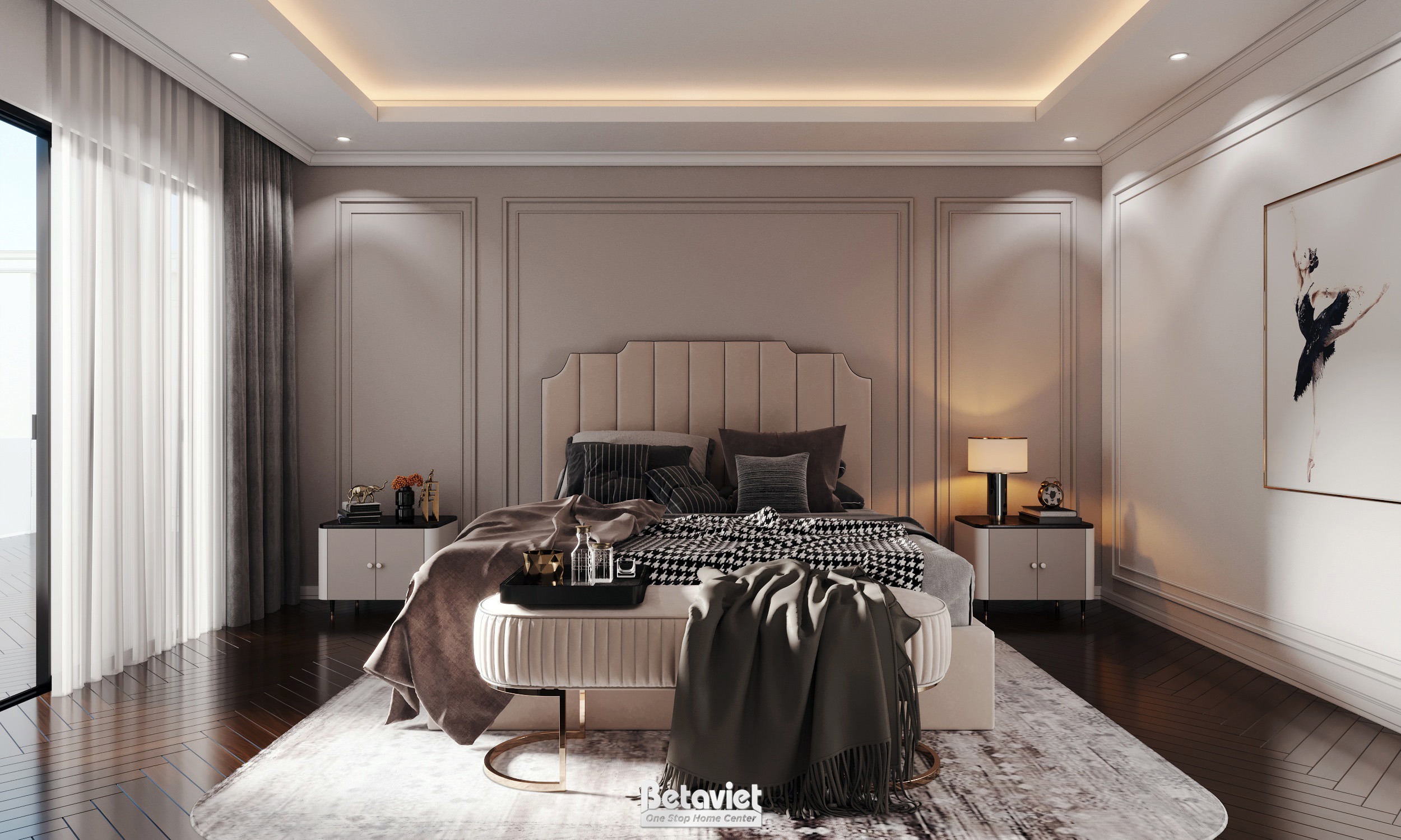 Thiết kế phòng ngủ chung cư đẹp sang trọng