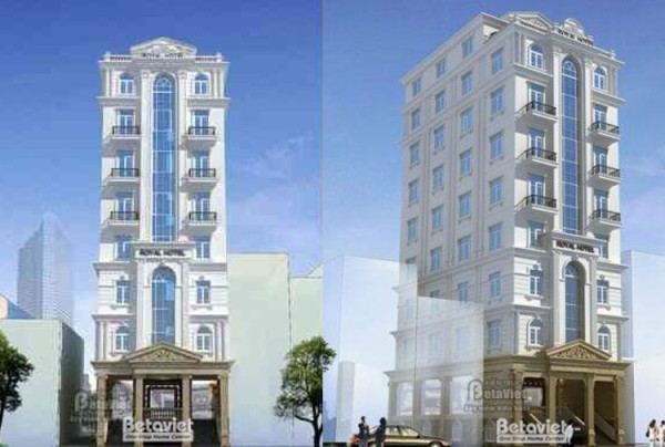 Mẫu thiết kế khách sạn hiện đại 7 tầng tại Hà Nội KT14518