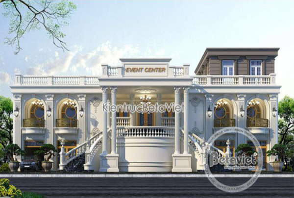 Mẫu thiết kế nhà hàng 2 tầng tân cổ điển tại Thái Nguyên KT19306