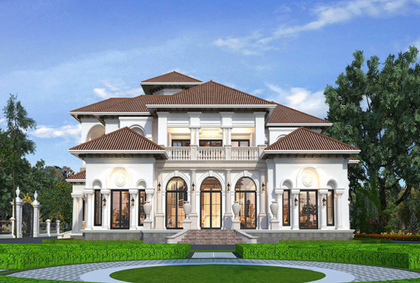 Thiết kế biệt thự 2 tầng phong cách Địa Trung Hải tại Ninh Bình KT25831