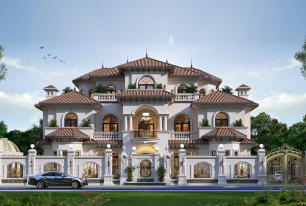 Thiết kế biệt thự 3 tầng phong cách Địa Trung Hải tại Hải Phòng KT25830