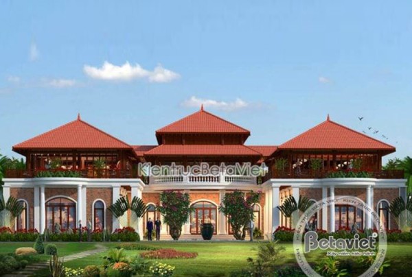 Thiết kế kiến trúc nhà hàng Á Đông tại Hà Tĩnh KT17173