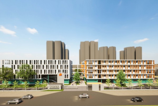 Thiết kế kiến trúc phong cách hiện đại trường tiểu học THPT KT25836