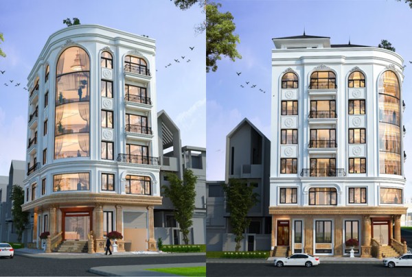 Thiết kế kiến trúc tòa nhà văn phòng tân cổ điển tại Hà Nội KT2600127