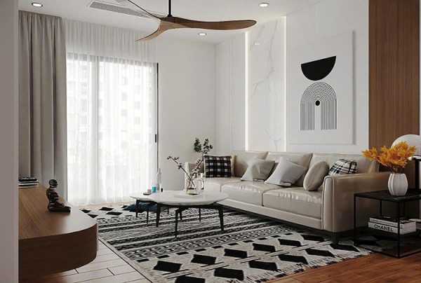 Mẫu nội thất chung cư 3 phòng ngủ hiện đại Hoàng Thành Pearl NT25841