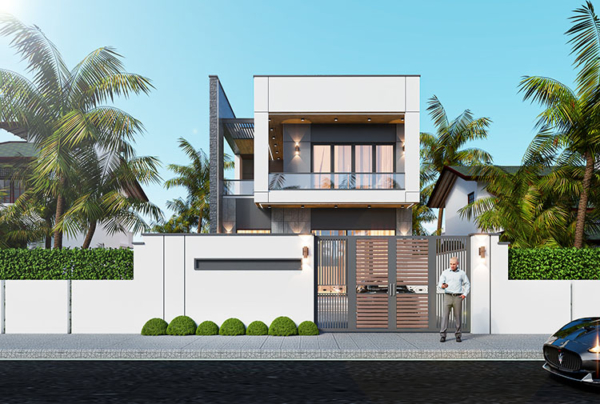 Mẫu thiết kế biệt thự Minimalism 2 tầng tại Hải Phòng KT2008728