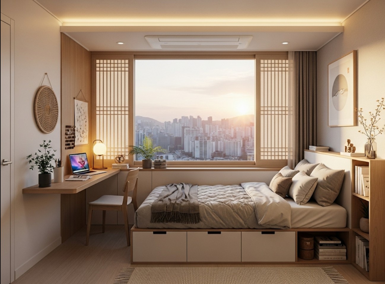 40+ Thiết Kế Phòng Ngủ Kiểu Hàn Quốc Hiện Đại, Đẹp Nhất
