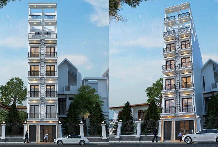 Thiết kế biệt thự 5 tầng kết hợp kinh doanh tại Hải Phòng KT2500297