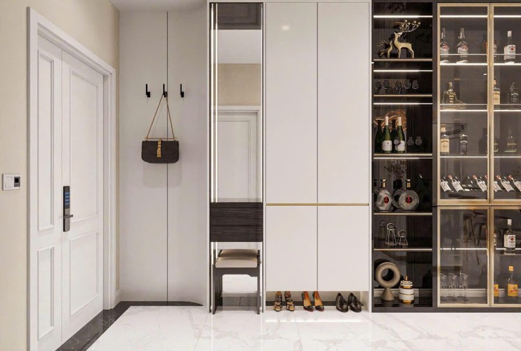 Thiết kế lối vào căn hộ 3 phòng ngủ Hateco Laroma NT25840