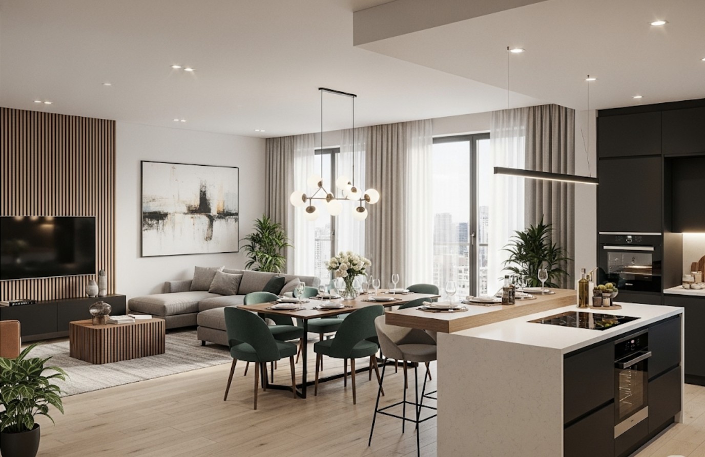 thiết kế nội thất chung cư 3 phòng ngủ