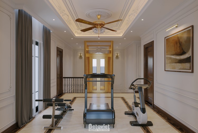 Thiết kế nội thất phòng gym biệt thự hiện đại tại Hà Tĩnh NT8190050