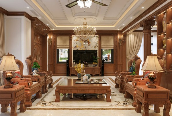 Thiết kế nội thất biệt thự phong cách tân cổ điển tại Phú Thọ NT2009277